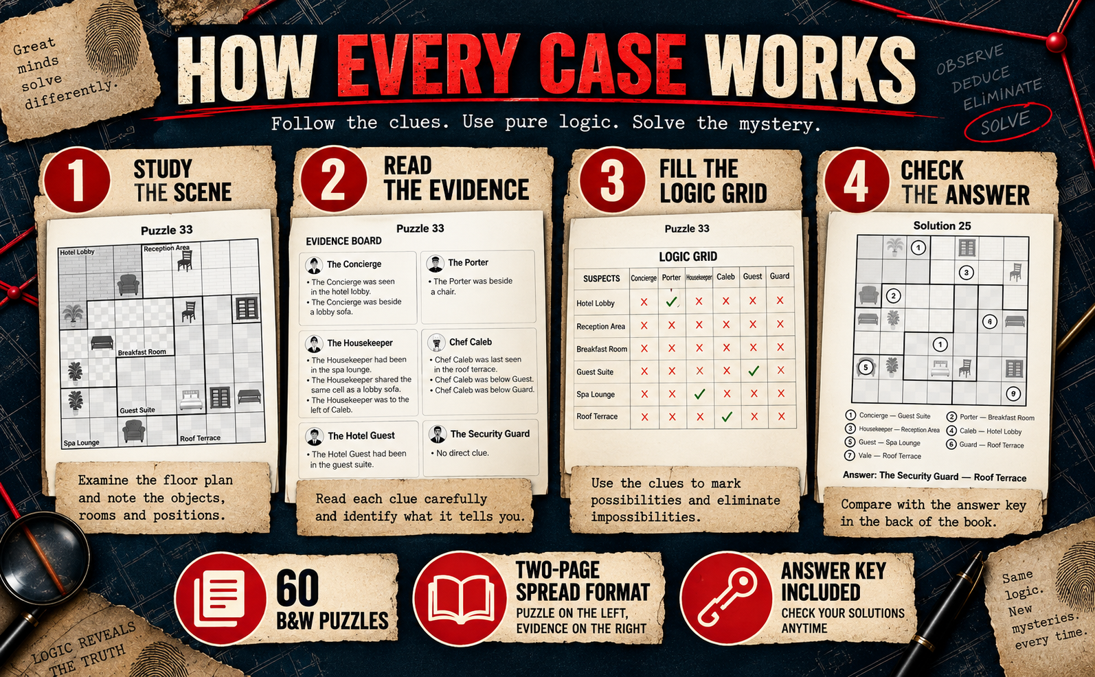 60 Logic Grid Whodunit Puzzles ad image 3