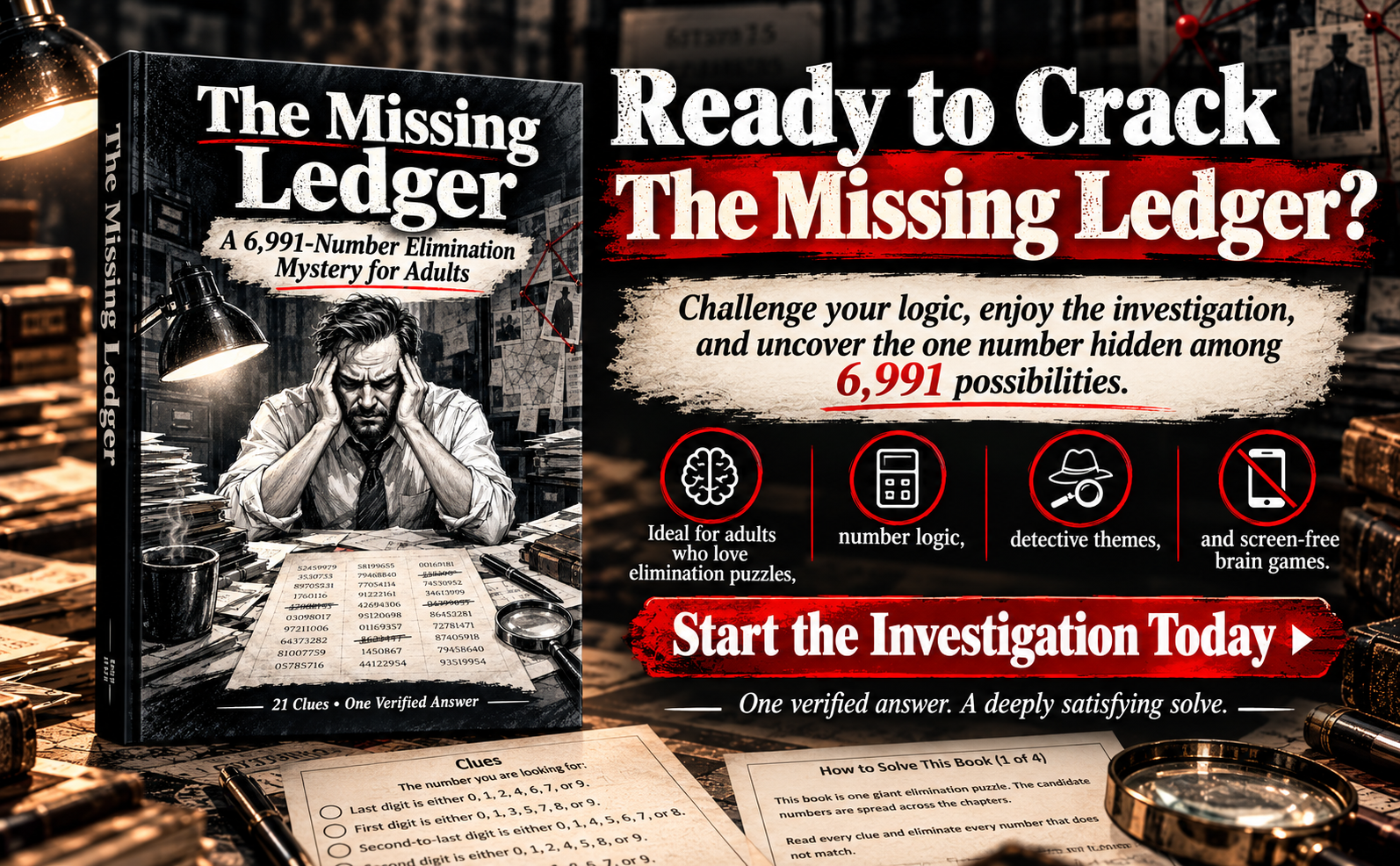 The Missing Ledger Puzzle Book Ad Image 4