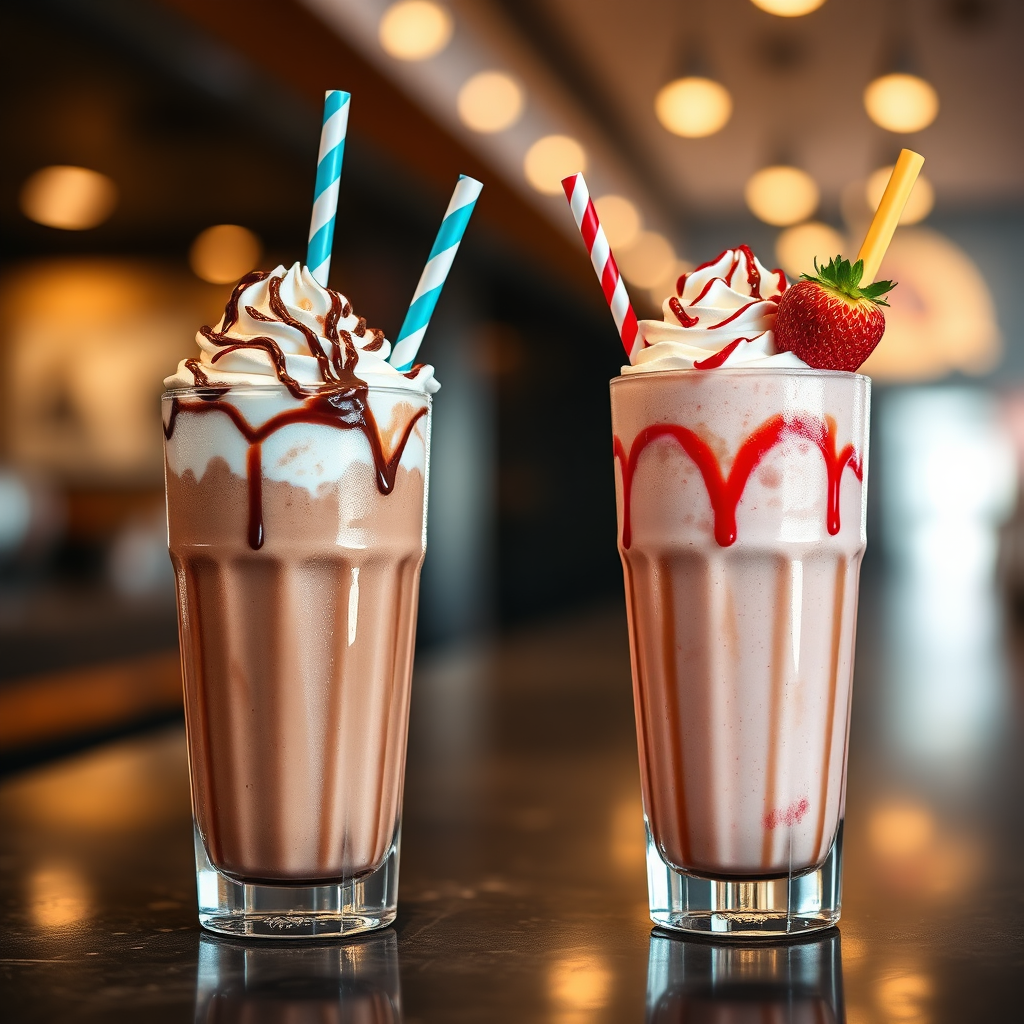 Specialty shake with whipped topping