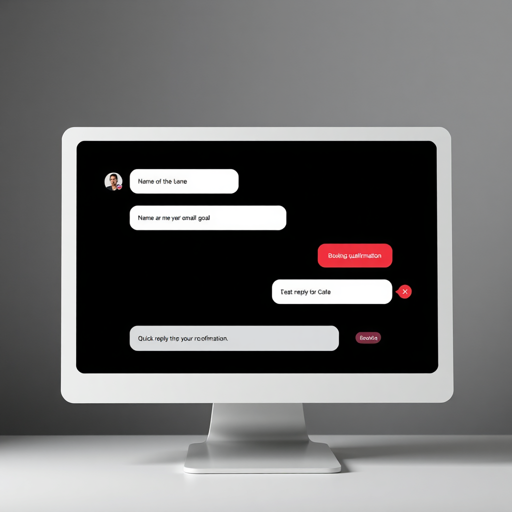 Chatbot intake interface mockup