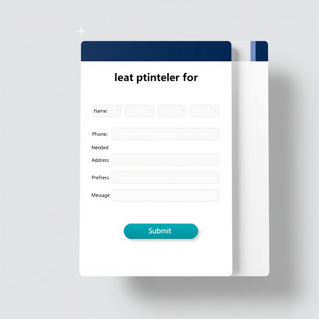 Lead intake form mockup