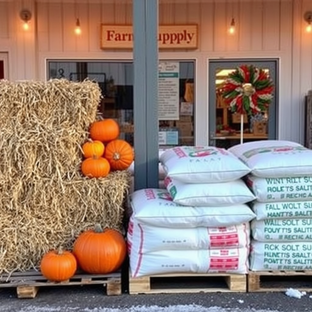 Rotated seasonal farm store goods