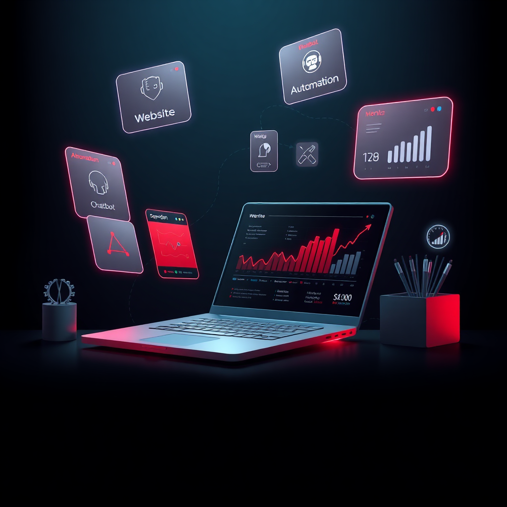 Abstract premium digital assets hero illustration