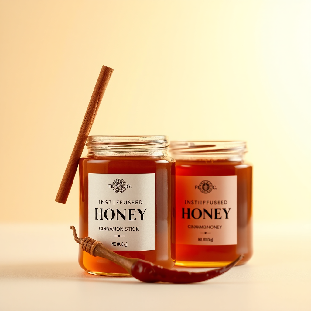 Jar of infused honey