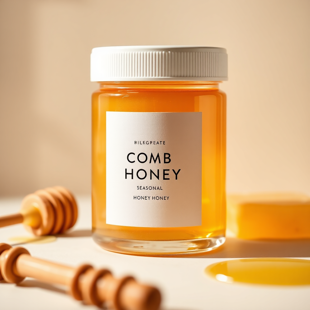 Comb honey piece