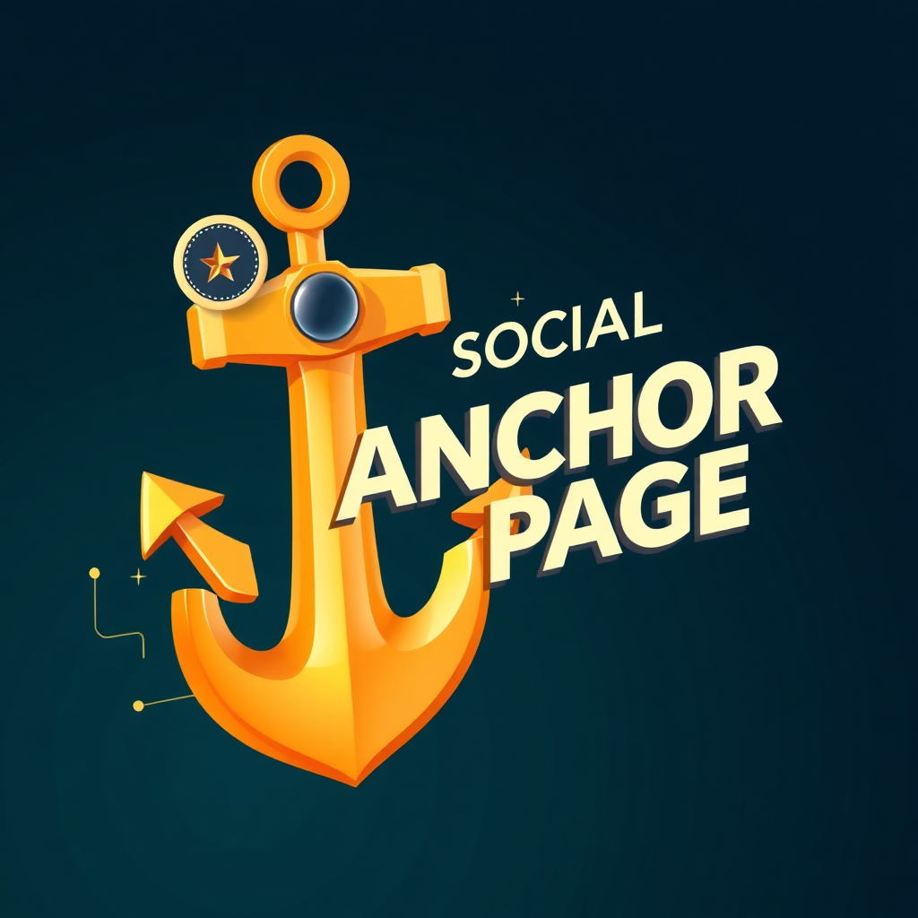 Social Anchor Page poster with anchor emblem and bold typography