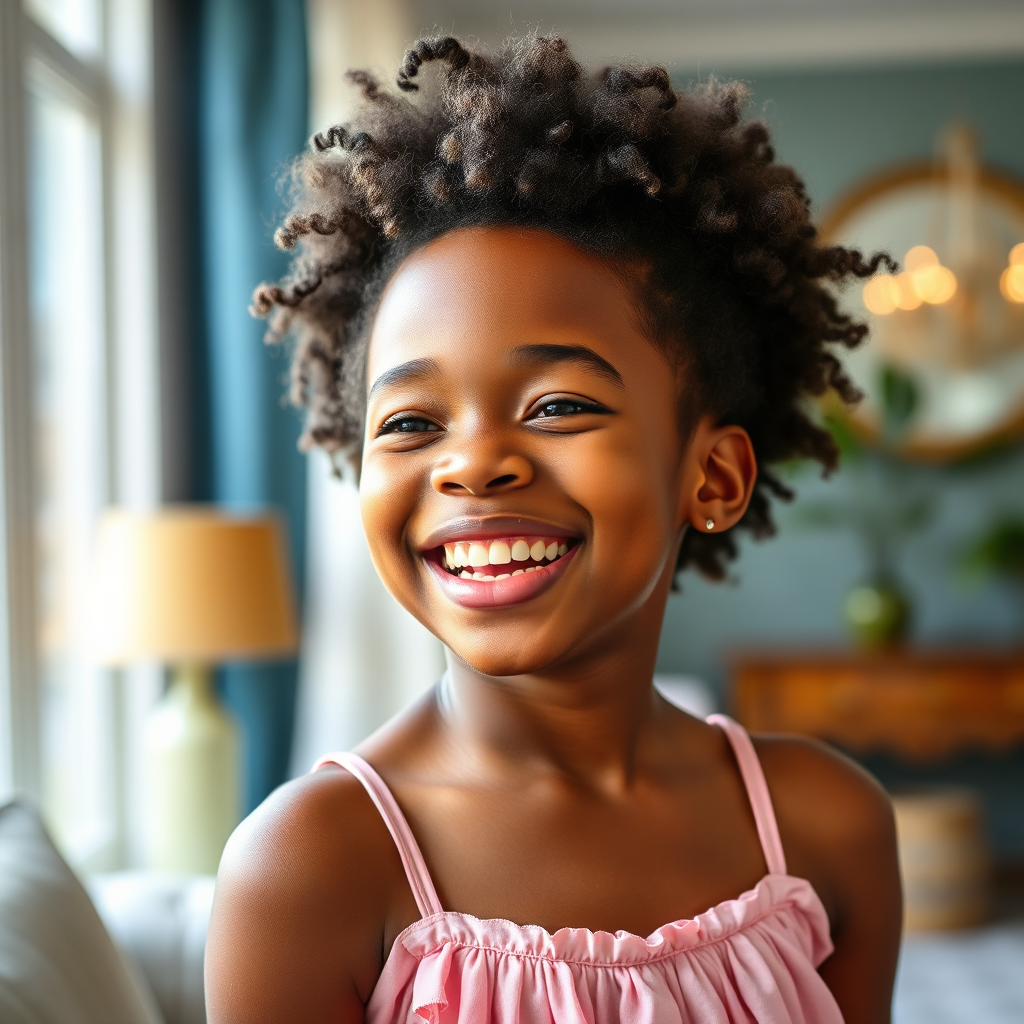 Petite fille rayonnante