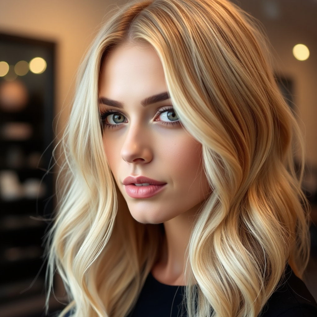 Balayage blond lumineux