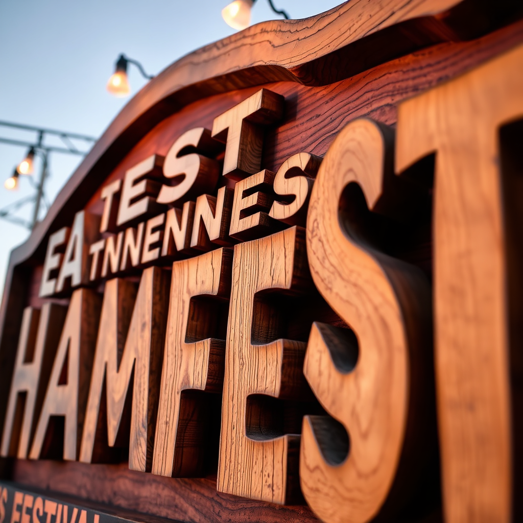 Hero banner with autumn landscape and festival signage