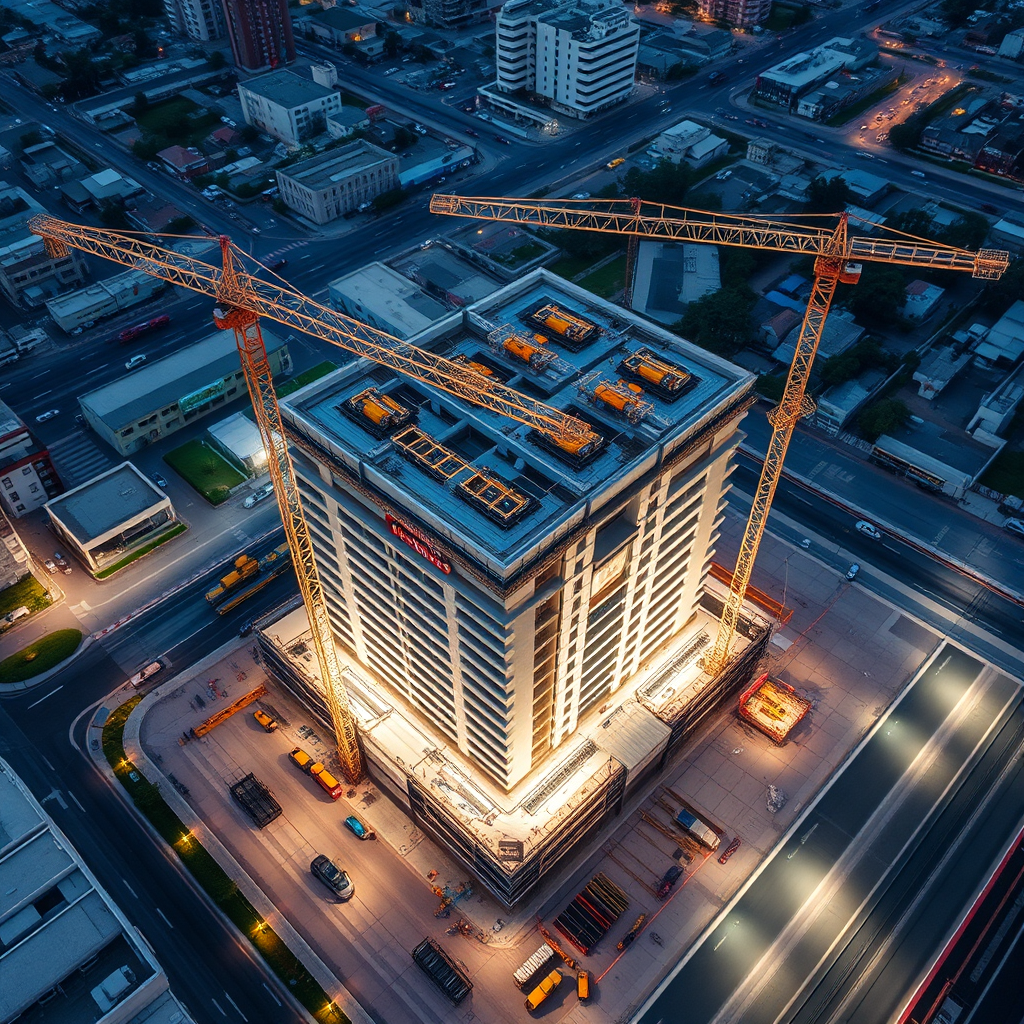 Obra en construcción en Guatemala