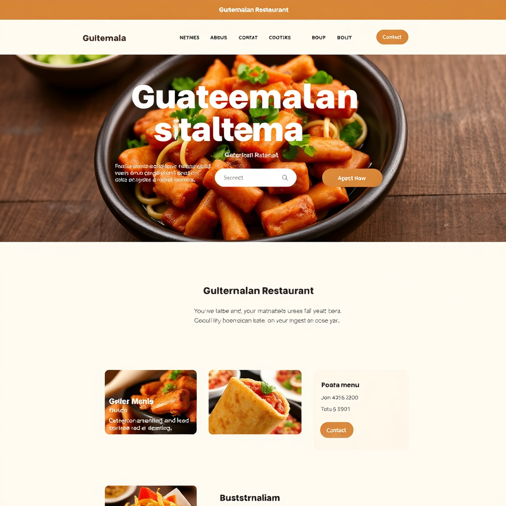 Sitio web para restaurante guatemalteco