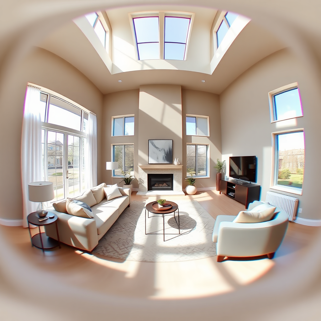 Virtual tour example of a modern living room