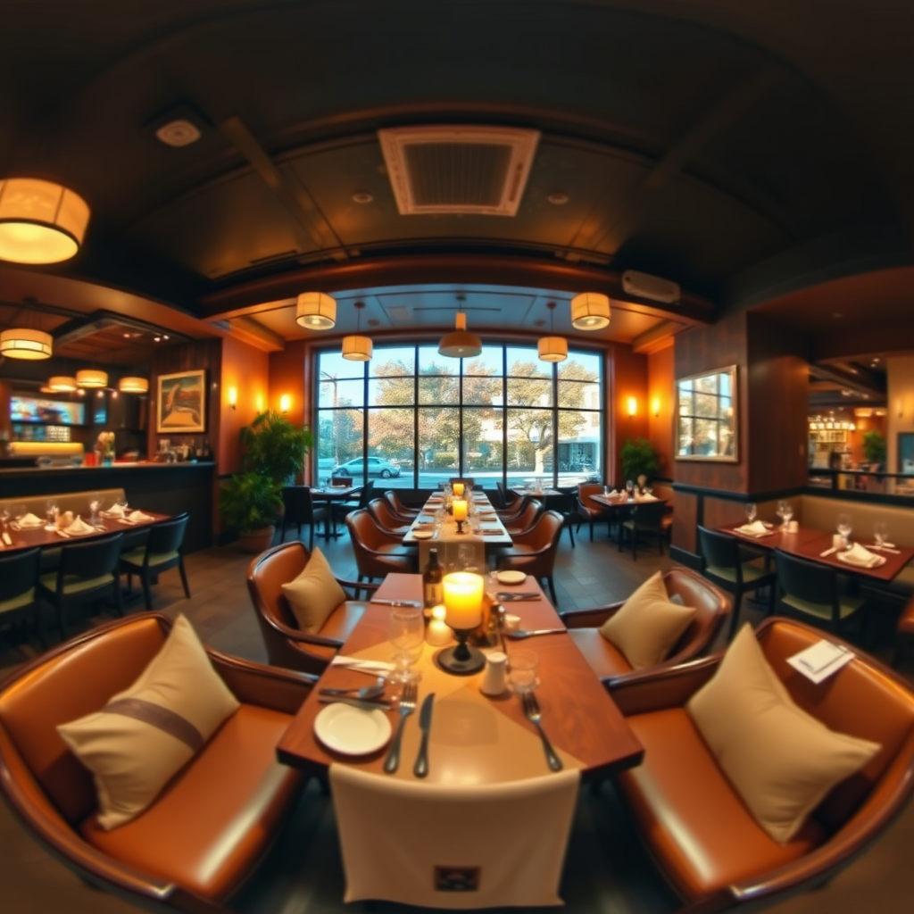 Virtual tour example of a restaurant interior