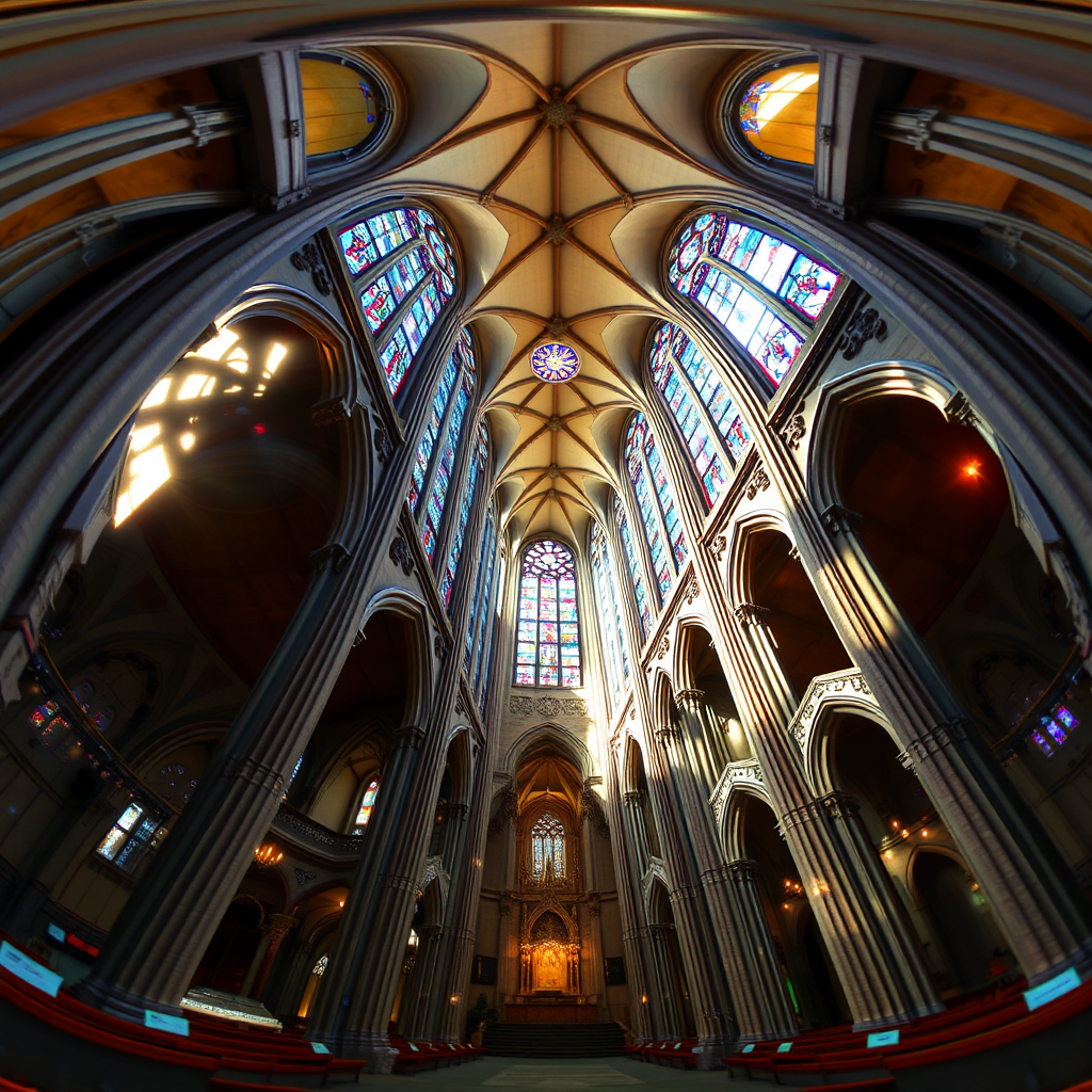 Virtual tour example of a church interior