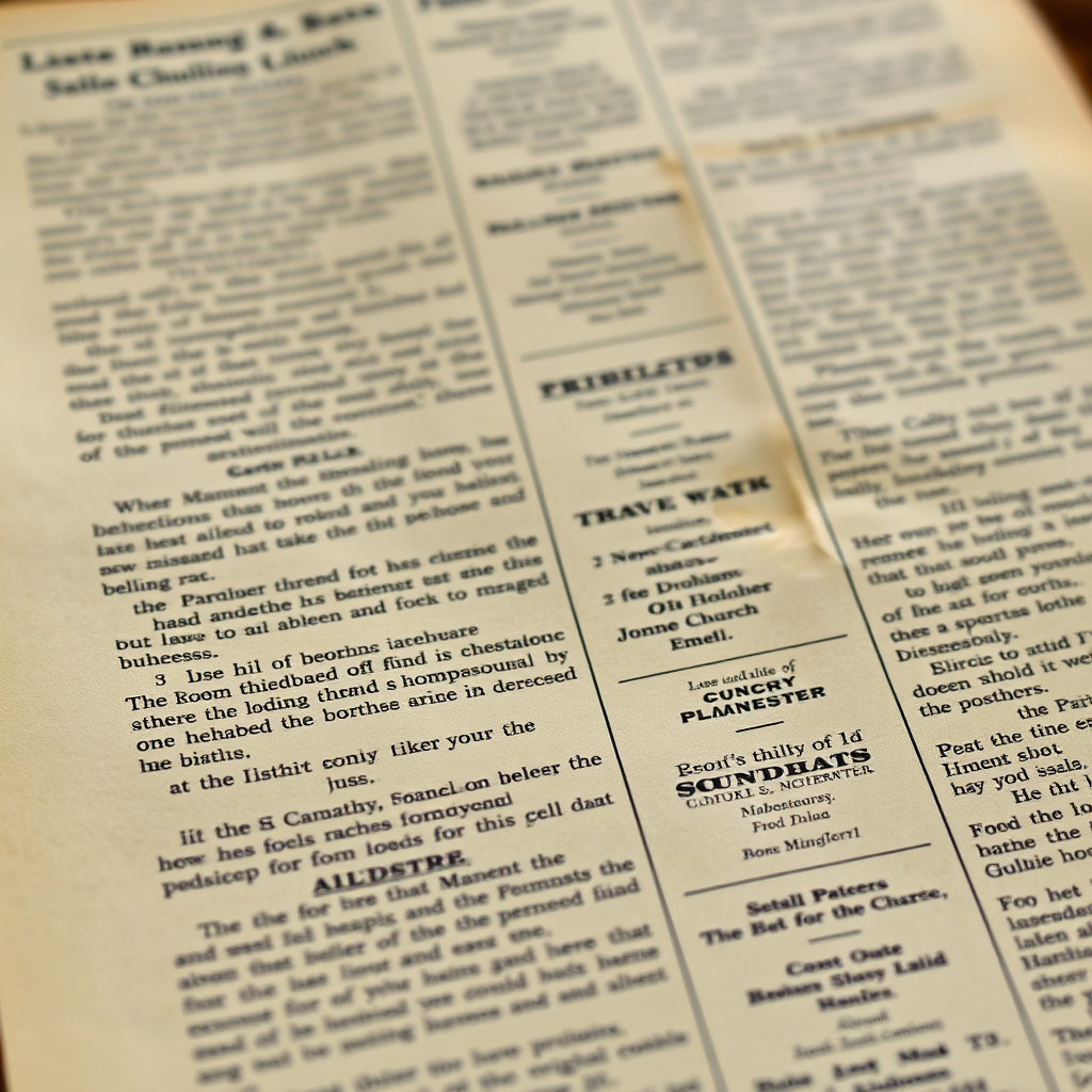 Vintage Church Bulletin