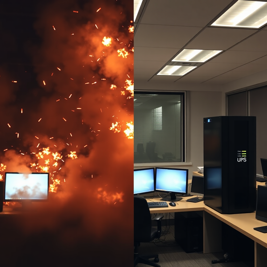 Power outage vs UPS powered office
