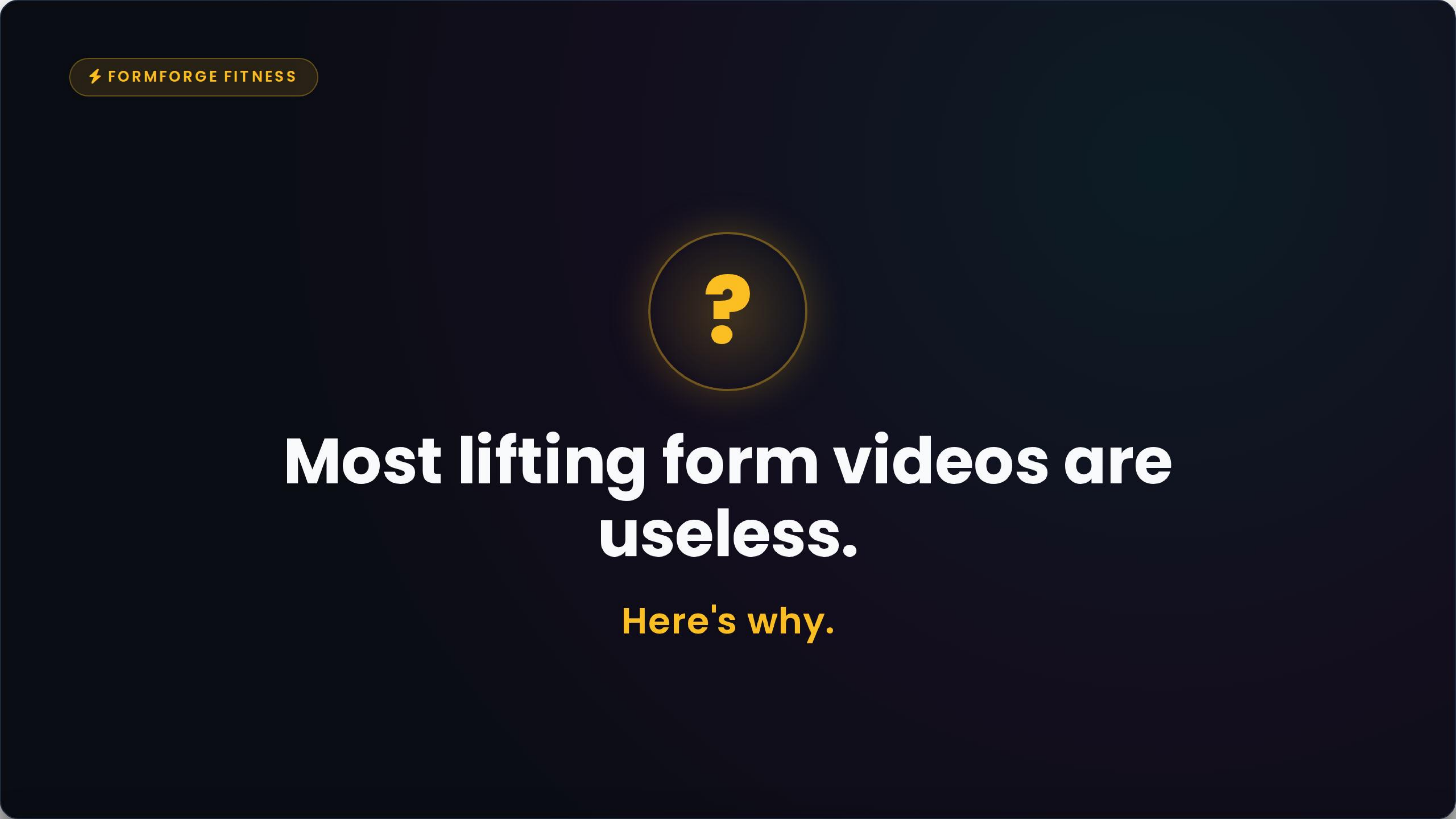 Most lifting form videos are useless