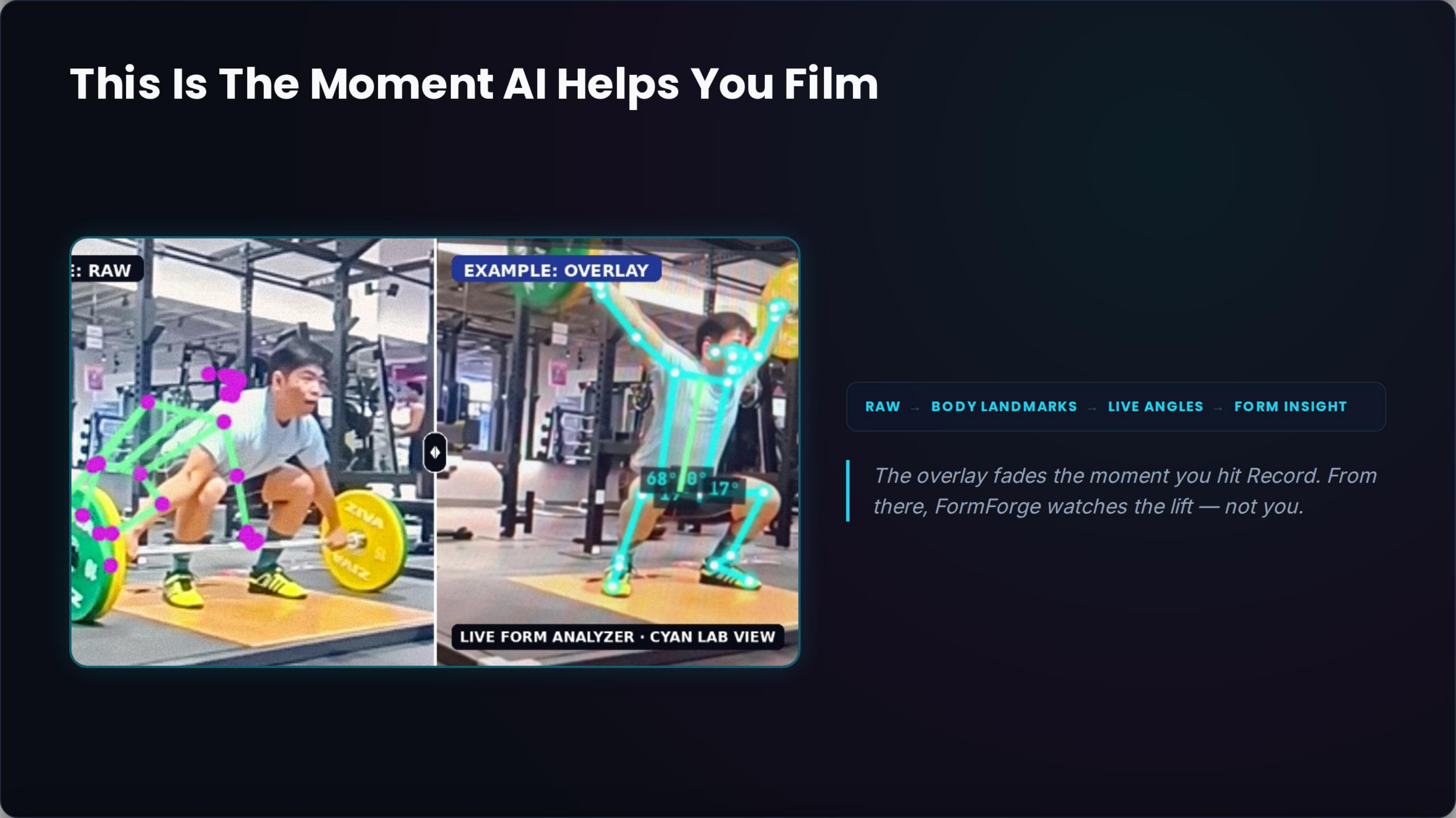 This is the moment AI helps you film