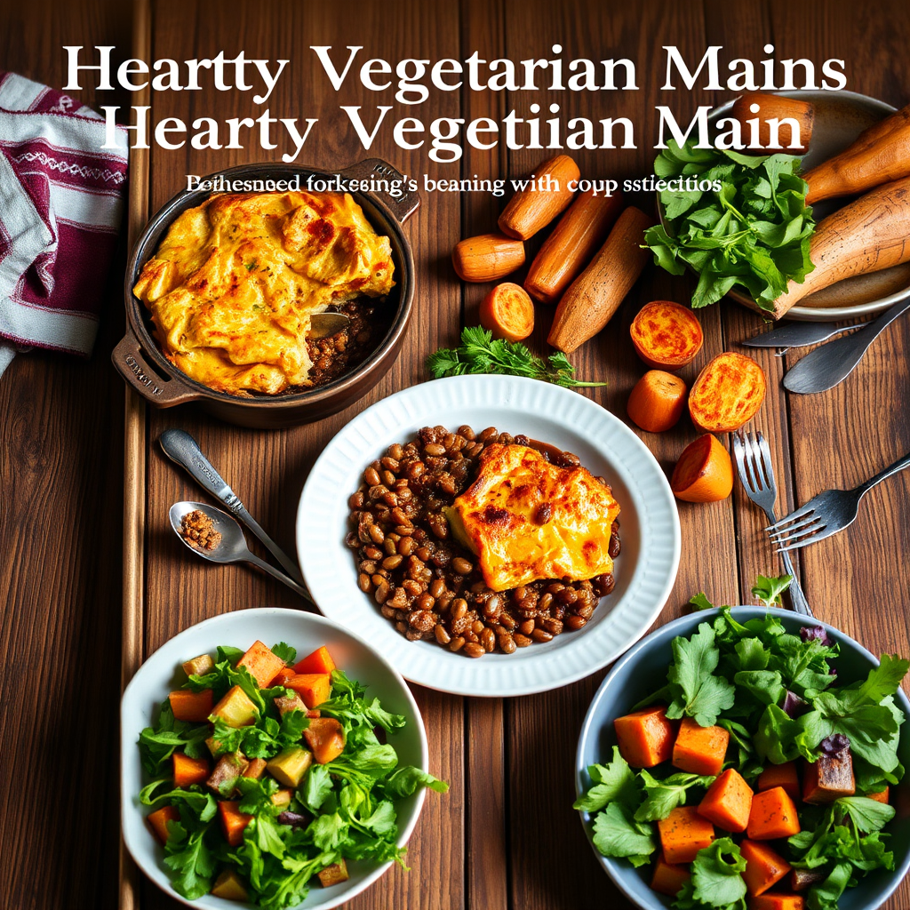 Hearty Vegetarian Mains Cookbook Cover
