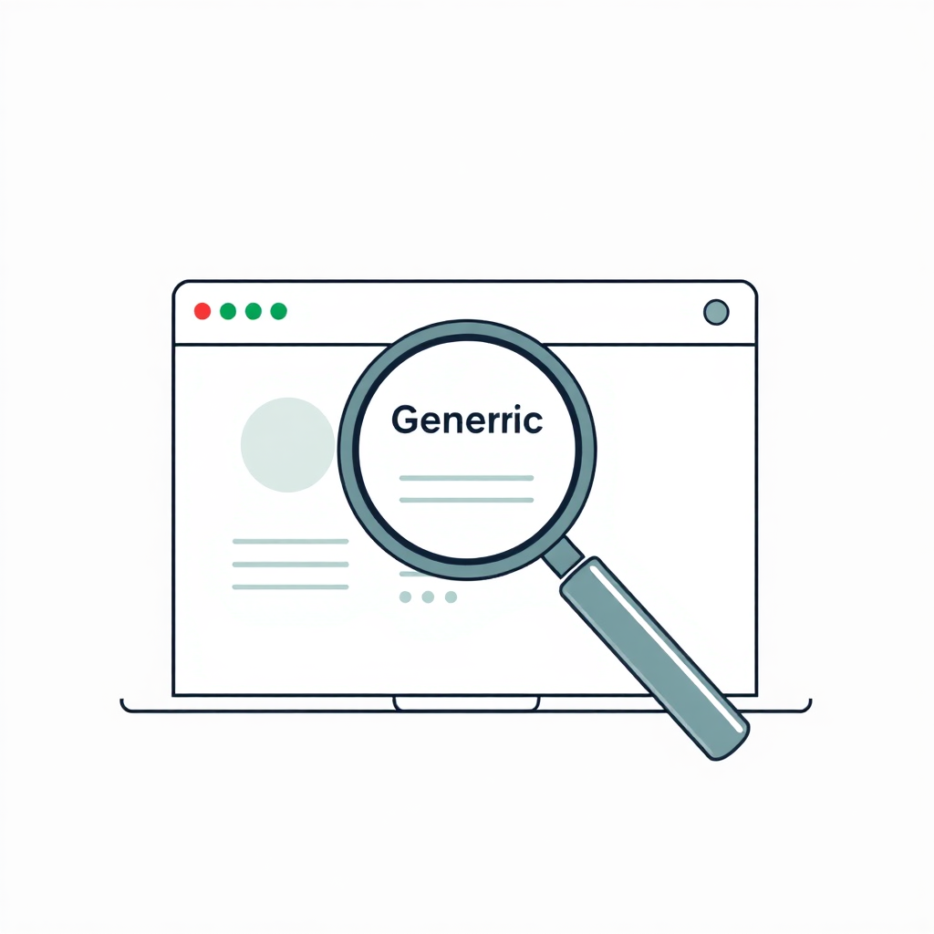 Illustration of an insufficient online presence