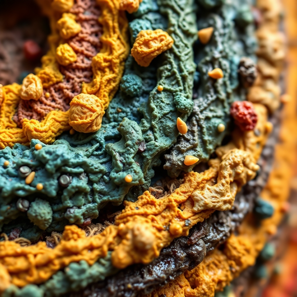 A close-up, high-resolution image showcasing texture and detail in various artworks. Emphasize sharp focus and vivid colours. The visual should be impressive and detailed.