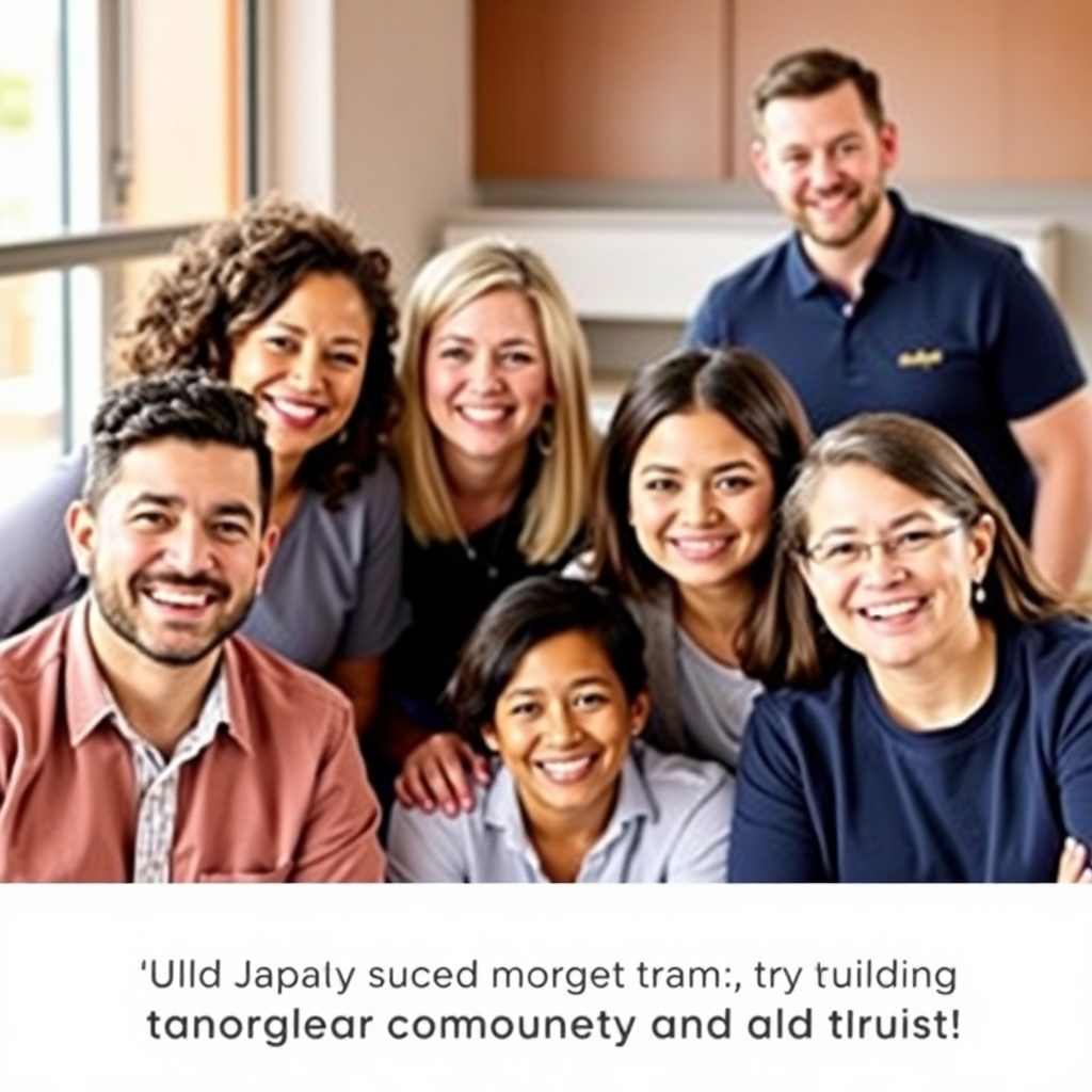 A friendly, supportive image featuring the SAITS4U team, potentially a photo or a stylized illustration. The image should convey trustworthiness, expertise, and willingness to assist and guide customers towards success. The colour palette should be warm and inviting. The focus should be on building a strong sense of community and trust.