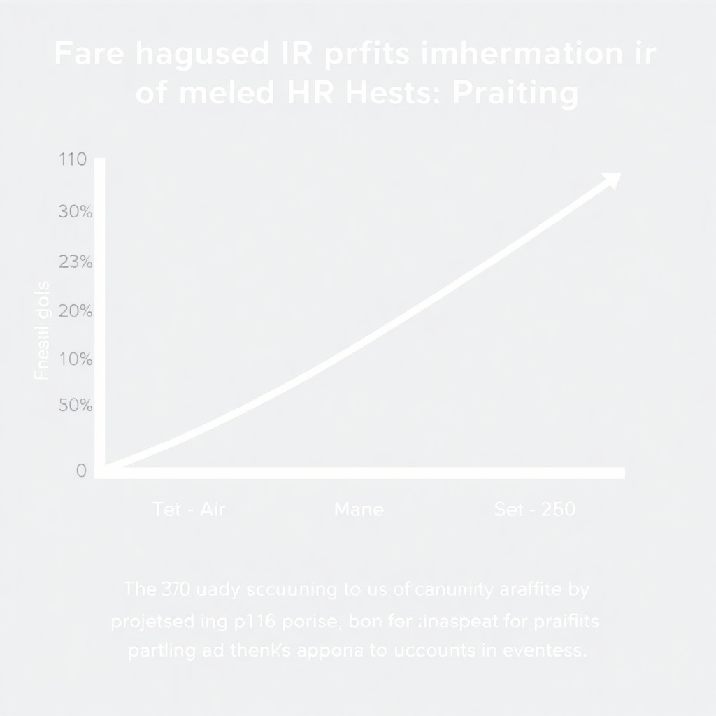 A graph showing a steady upward trend in profits after implementing SAI's HR solutions. The graph should be clean and easy to read.