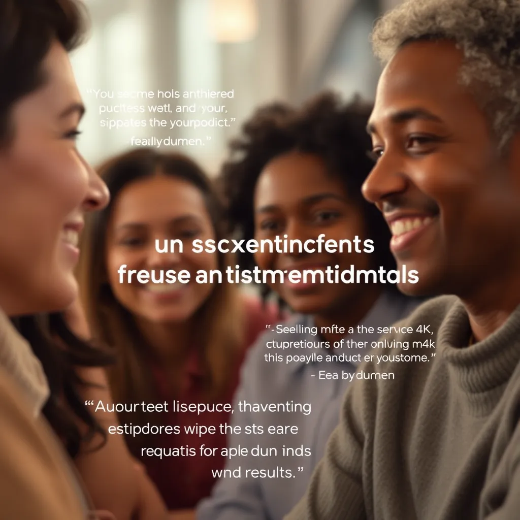 A heartwarming and inspiring video showcasing real customer testimonials. The video should feature diverse individuals sharing their positive experiences with the product or service.  The setting should be natural and relatable, with soft, diffused lighting that creates a warm and inviting atmosphere. Focus on close-up shots of the customers' faces, capturing their genuine emotions and expressions. Include text overlays with quotes from the testimonials, highlighting key benefits and results. Use a gentle, uplifting soundtrack to enhance the positive tone of the video. Aim for a authentic and relatable style, in the style of a documentary. Render the video in 4K resolution with a natural and realistic look.