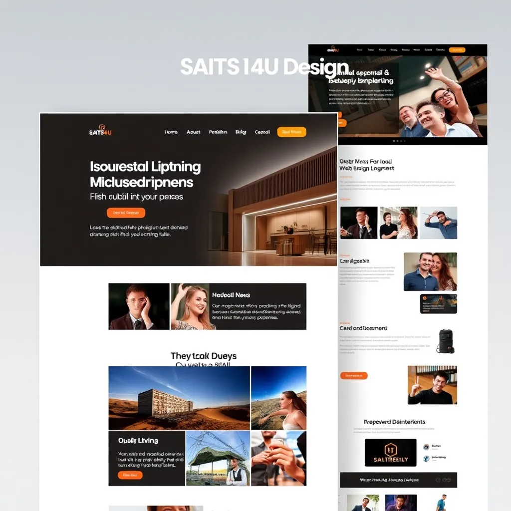 A screenshot of a modern, responsive website with a clean layout, engaging visuals, and easy navigation. The website should showcase a variety of features and functionalities, highlighting the user-friendly design and impactful web design services offered by SAITS4U Design.