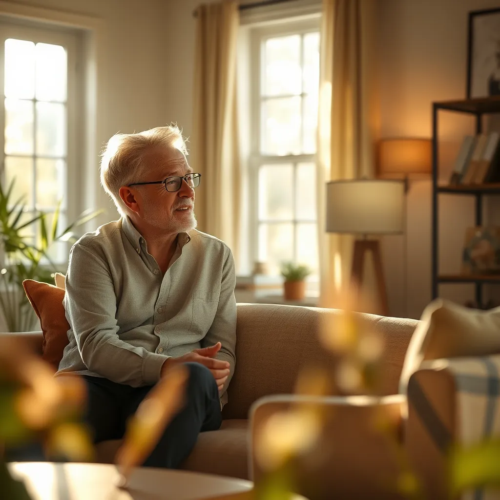 A serene and inspiring image of a coach and client interacting in a warm, inviting environment.  The setting could be a cozy office with natural light streaming through a window or a tranquil outdoor space. The coach is actively listening to the client, displaying empathy and encouragement. The image should convey a sense of trust, growth, and empowerment. The lighting should be soft and diffused, creating a relaxed and comfortable atmosphere. The composition should focus on the interaction between the coach and client, with subtle background details emphasizing the supportive and inspiring nature of the coaching relationship. The image should be rendered in a style that evokes feelings of tranquility and optimism, akin to the works of photographers like Joel Meyerowitz or Sebastião Salgado.