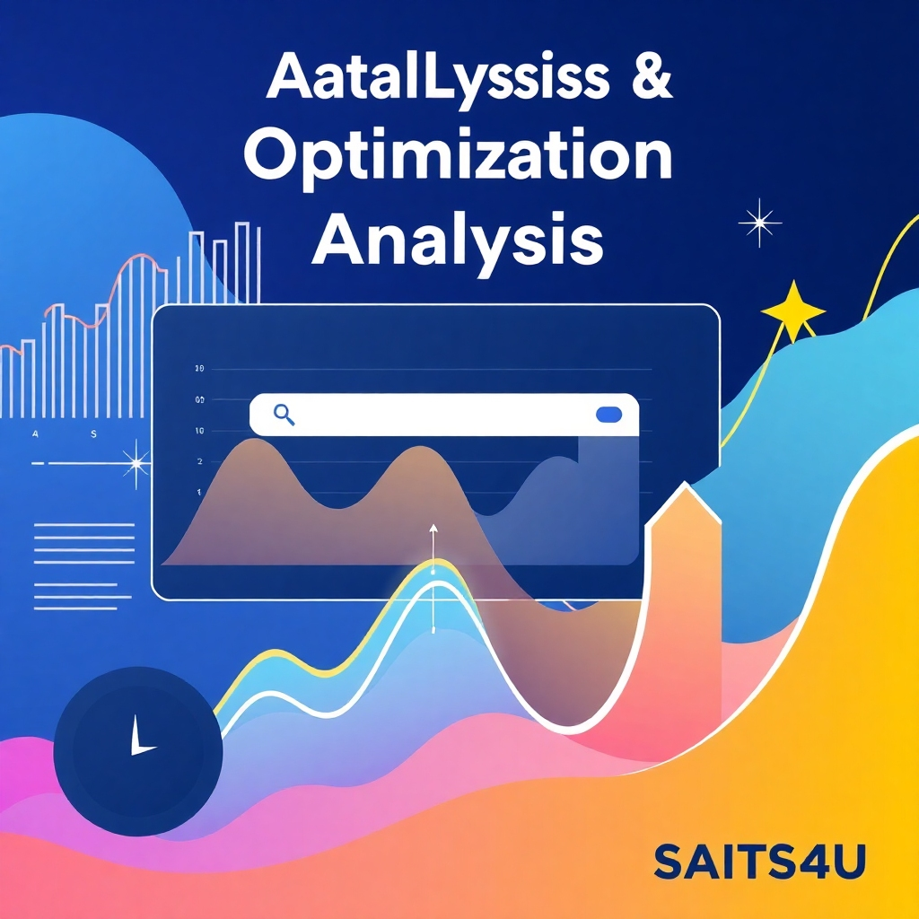 A stylized image representing data analysis and optimization. Think clean lines, vibrant color gradients, and charts visualizing upward trends.  The overall style should be modern and sophisticated, perhaps incorporating elements of data visualization software interfaces. Include subtle SAITS4U branding.