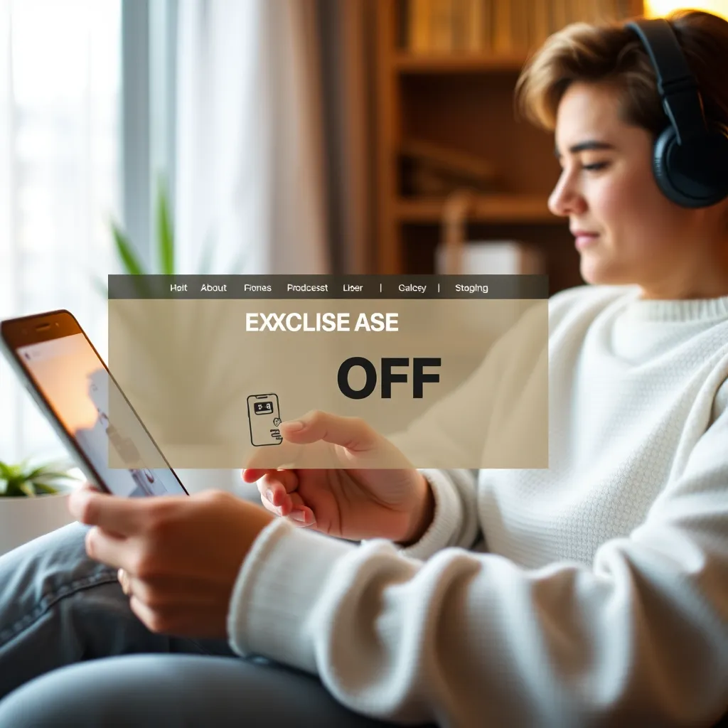 A visually appealing image featuring a user browsing a website or app, highlighting a prominent banner displaying a limited-time offer or discount on a specific product. The image should capture the excitement and allure of exclusive promotions, showcasing the user's positive experience with SAITS4U and their ability to save with exclusive deals.