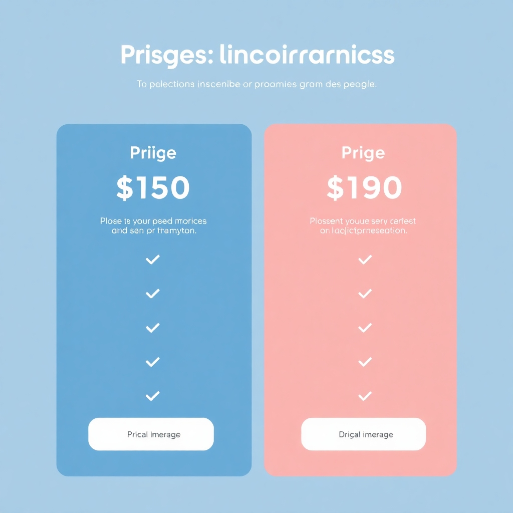 Clean, minimalist infographic comparing pricing plans side-by-side.  Highlight value propositions.  Use a cool, professional color palette.