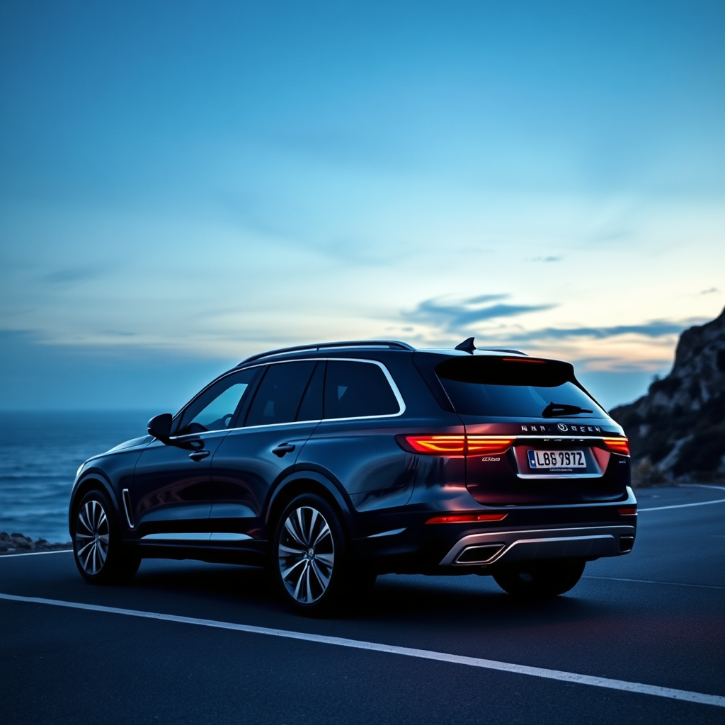 Portfolio: Luxury SUV at blue hour